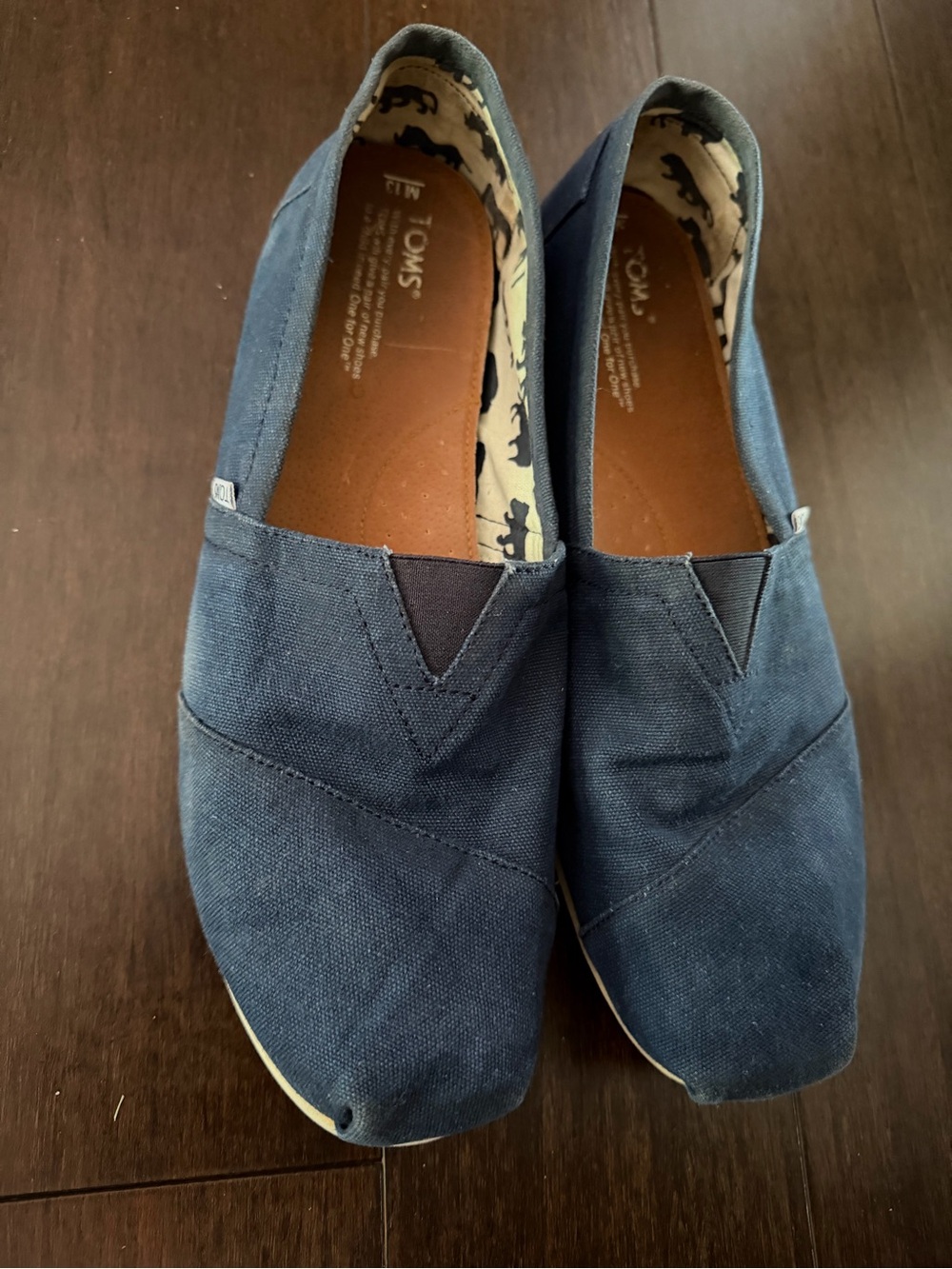 Toms Men's Slip-On Loafers in Navy Canvas